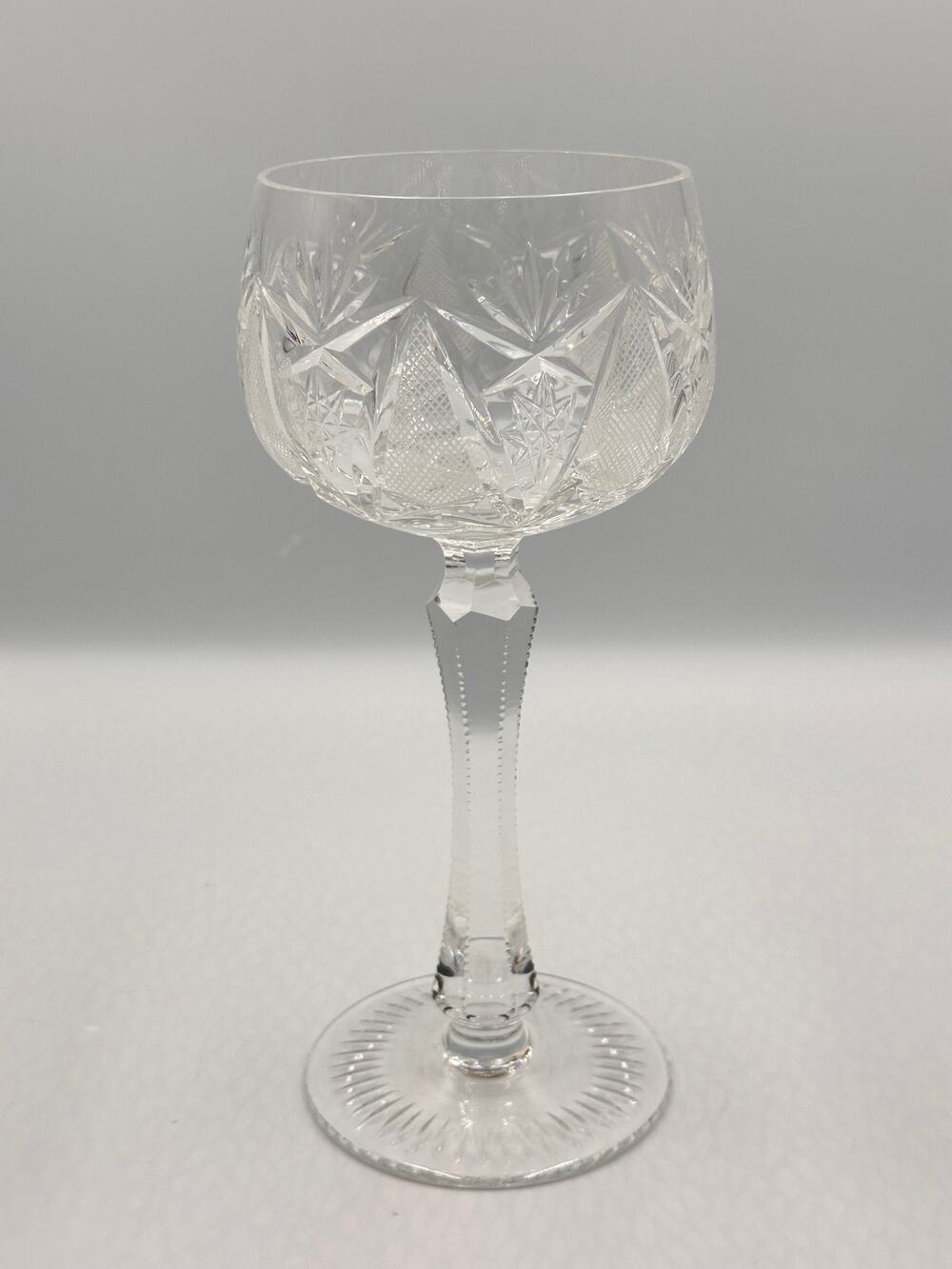 Avondale Imperial Cut Crystal Import Water Goblet Elegant Large Cross Cut